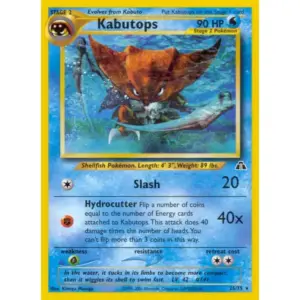Neo Discovery - 25/75 - Kabutops - Rare (Moderately Played)