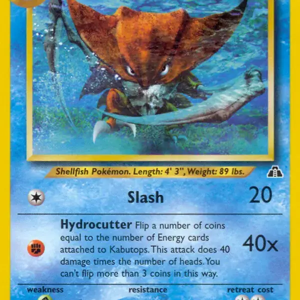 Neo Discovery - 25/75 - Kabutops - Rare (Heavily Played)