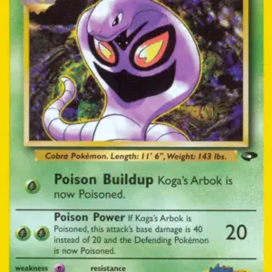 Gym Challenge - 025/132 - Koga's Arbok - Rare