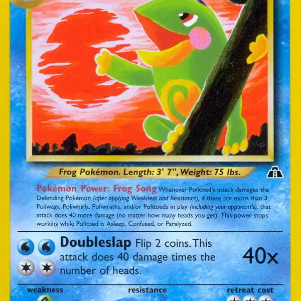 Neo Discovery - 27/75 - Politoed - Rare (Heavily Played)