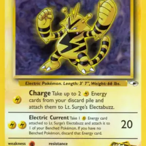 Gym Heroes - 027/132 - Lt. Surge's Electabuzz (lv 22) - Rare