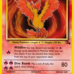 Fossil - 27/62 - Moltres - Rare (Lightly Played)