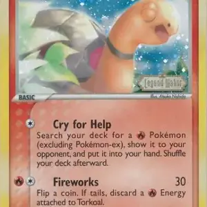 EX Legend Maker - 27/92 - Torkoal - Reverse Holo Rare (Swirl)