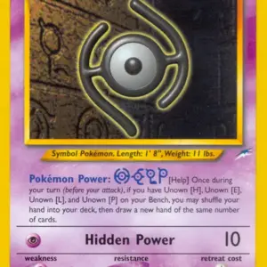 Neo Destiny - 028/105 - Unown H - Rare
