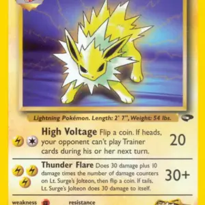 Gym Challenge - 028/132 - Lt. Surge's Jolteon - Rare