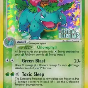 EX Crystal Guardians - 028/100 - Venusaur - Reverse Holo (Moderately Played)