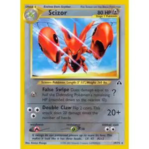 Neo Discovery - 29/75 - Scizor - Rare (Lightly Played)