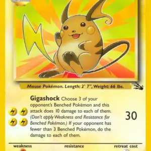 Fossil - 29/62 - Raichu - Rare (Heavily Played)