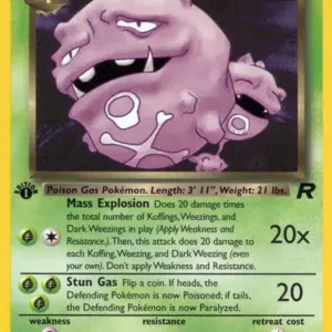 Team Rocket - 31/82 - Dark Weezing - 1st Edition - Rare