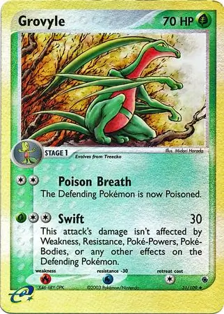 EX Ruby & Sapphire - 031/109 - Grovyle - Reverse Holo
