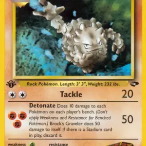 Gym Challenge - 034/132 - Brock's Graveler - 1st Edition (Lightly Played)