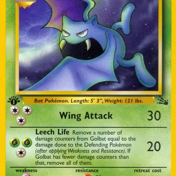 Fossil - 34/62 - Golbat - 1st Edition