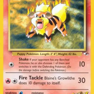 Gym Heroes - 035/132 - Blaine's Growlithe (lv 17)