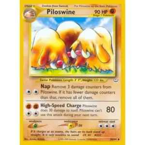 Neo Revelation - 36/64 - Piloswine (Heavily Played)