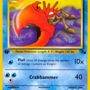 Fossil - 38/62 - Kingler - 1st Edition