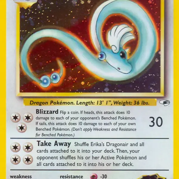 Gym Heroes - 004/132 - Erika's Dragonair - Holo (Swirl)
