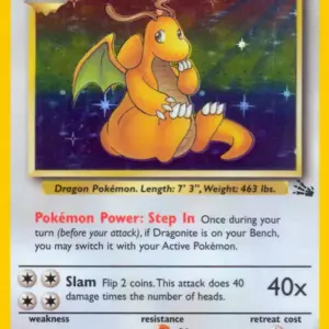 Fossil - 04/62 - Dragonite - Holo (Lightly Played)