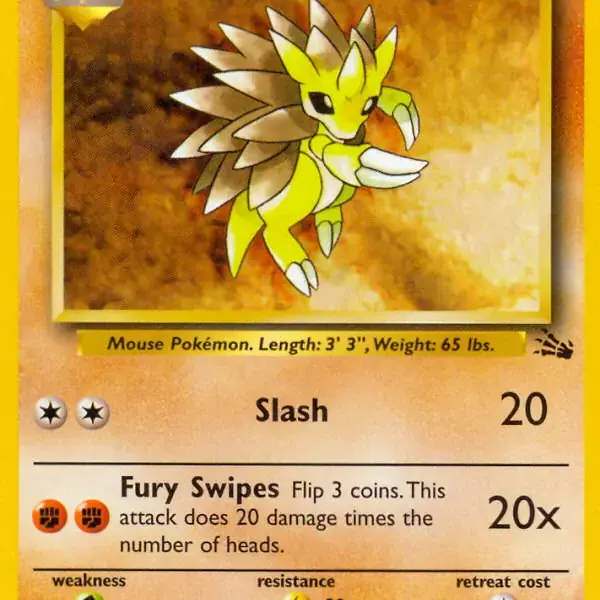 Fossil - 41/62 - Sandslash (Lightly Played)