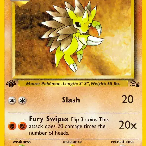 Fossil - 41/62 - Sandslash - 1st Edition