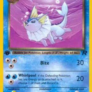 Team Rocket - 45/82 - Dark Vaporeon - 1st Edition