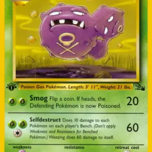Fossil - 45/62 - Weezing - 1st Edition