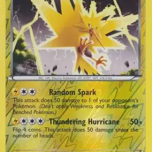 Legendary Treasures - 046/113 - Zapdos - Reverse Holo (Moderately Played)