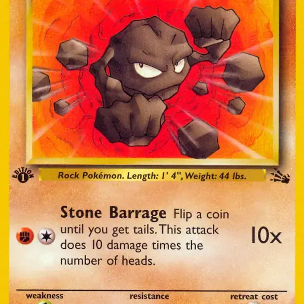 Fossil - 47/62 - Geodude - 1st Edition