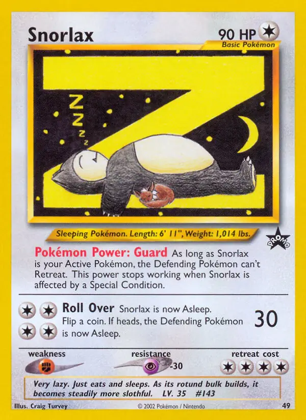 Black Star Promo - WP49 - Snorlax (Lightly Played)