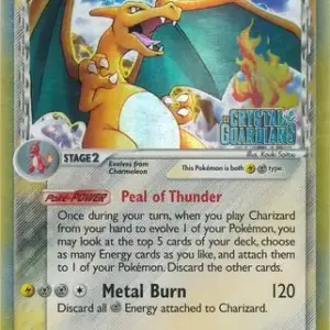 EX Crystal Guardians - 004/100 - Charizard (delta species) - Reverse Holo (Heavily Played)