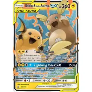 Unified Minds - 054/236 - Raichu & Alolan Raichu GX