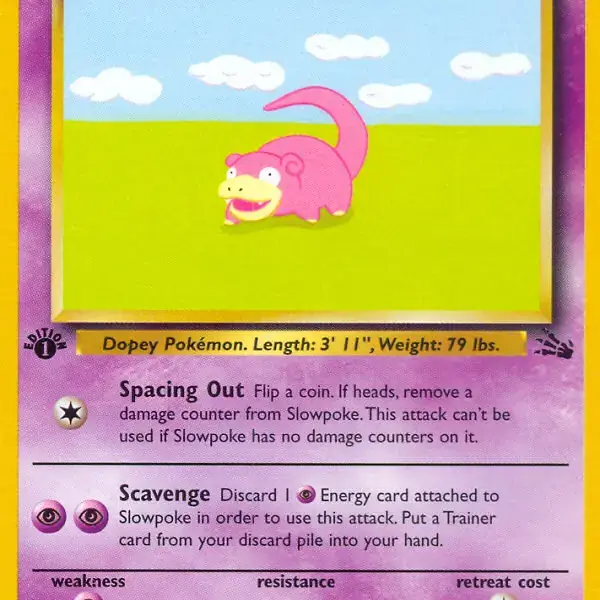 Fossil - 55/62 - Slowpoke - 1st Edition