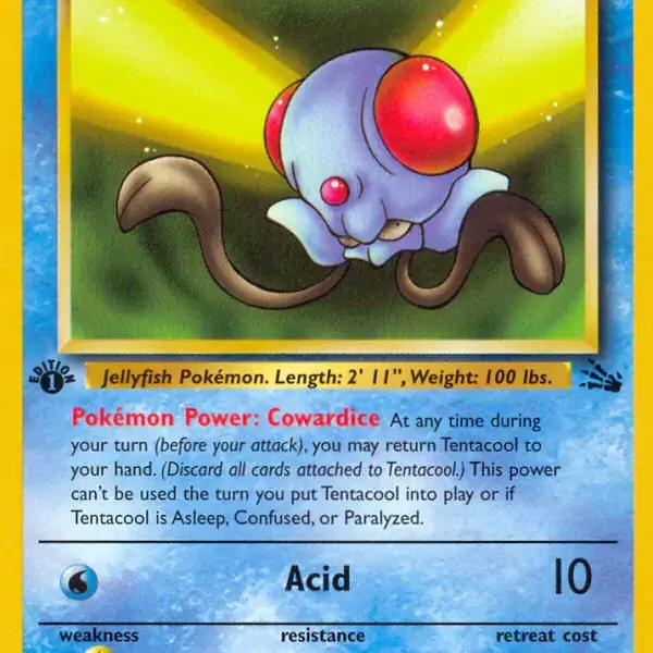 Fossil - 56/62 - Tentacool - 1st Edition