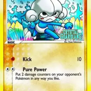 EX Crystal Guardians - 056/100 - Meditite - Reverse Holo (Heavily Played)