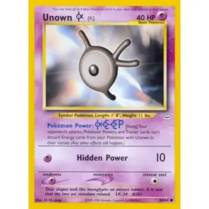 Neo Revelation - 58/64 - Unown K (Heavily Played)