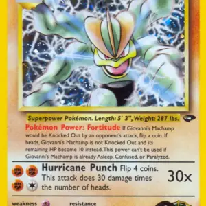 Gym Challenge - 006/132 - Giovanni's Machamp - Holo