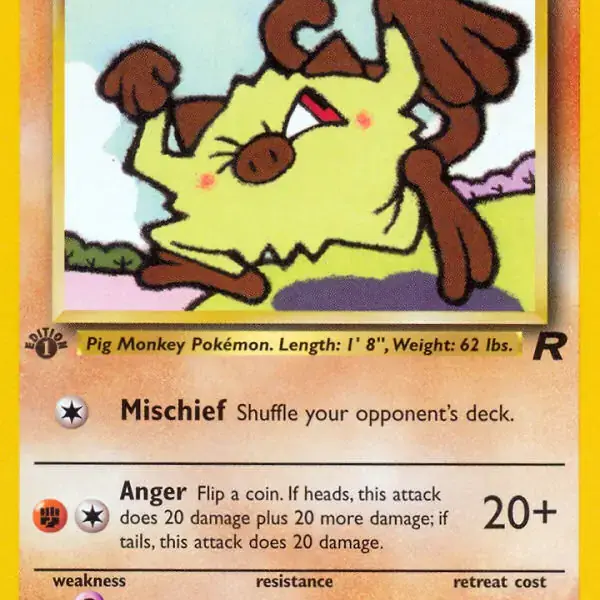 Team Rocket - 61/82 - Mankey - 1st Edition