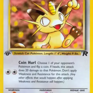 Team Rocket - 62/82 - Meowth - 1st Edition