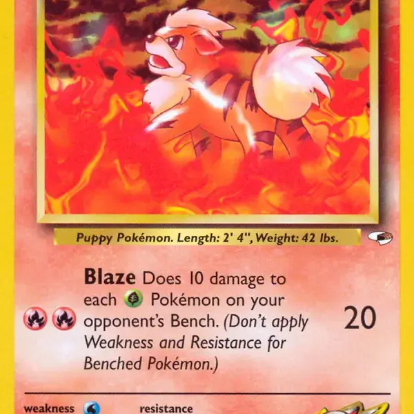 Gym Heroes - 062/132 - Blaine's Growlithe (lv 15)