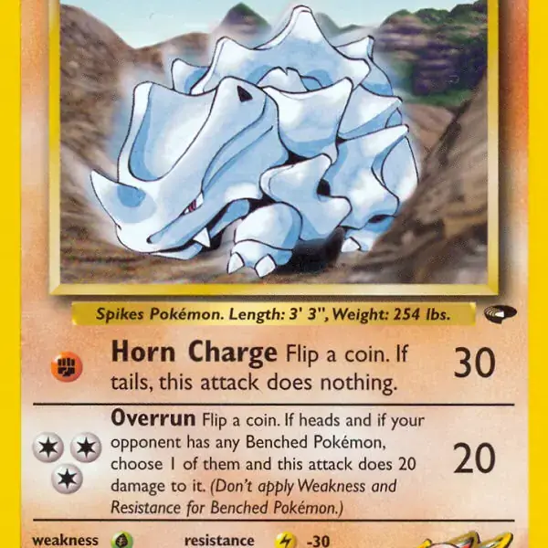 Gym Challenge - 065/132 - Blaine's Rhyhorn (Near Mint -)