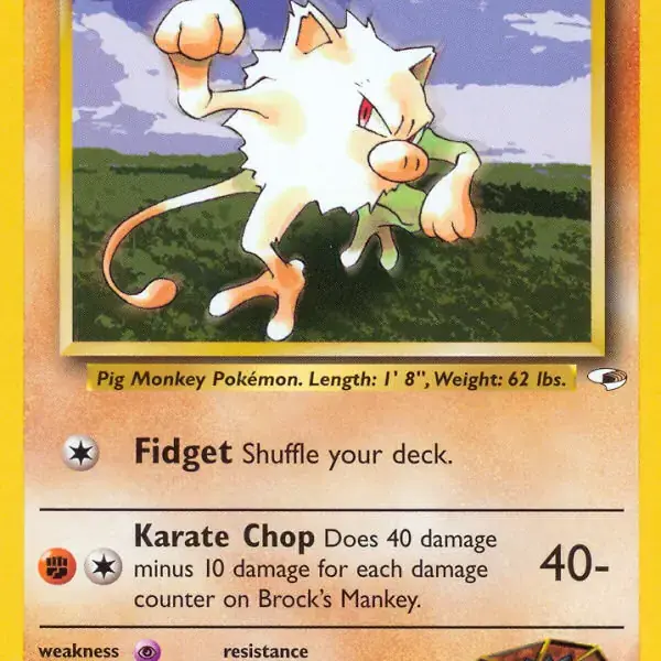 Gym Heroes - 068/132 - Brock's Mankey (lv 12)