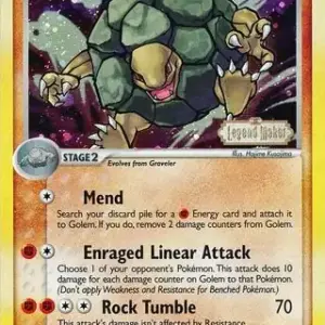 EX Legend Maker - 6/92 - Golem - Reverse Holo Rare (Moderately Played)