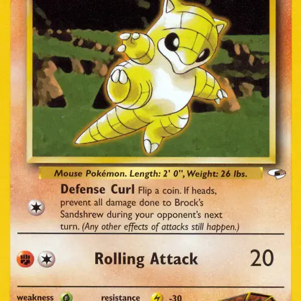 Gym Heroes - 071/132 - Brock's Sandshrew (lv 13) (Lightly Played)