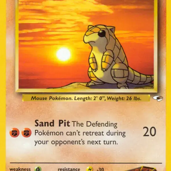 Gym Heroes - 072/132 - Brock's Sandshrew (lv 20) (Lightly Played)