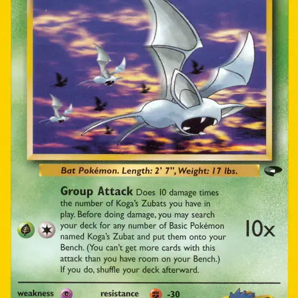 Gym Challenge - 083/132 - Koga's Zubat (Near Mint -)
