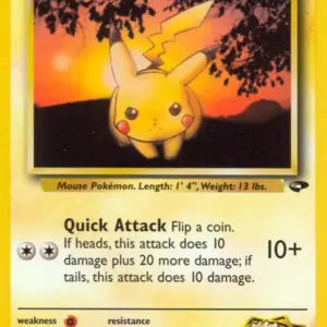 Gym Challenge - 084/132 - Lt. Surge's Pikachu (Near Mint -)