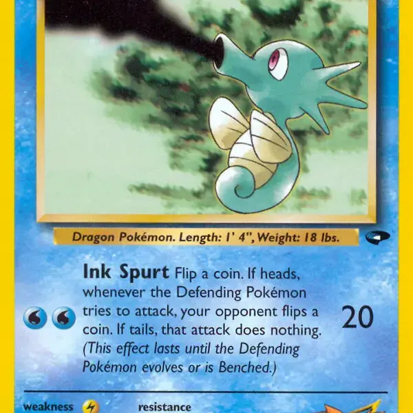 Gym Challenge - 087/132 - Misty's Horsea (Lightly Played)