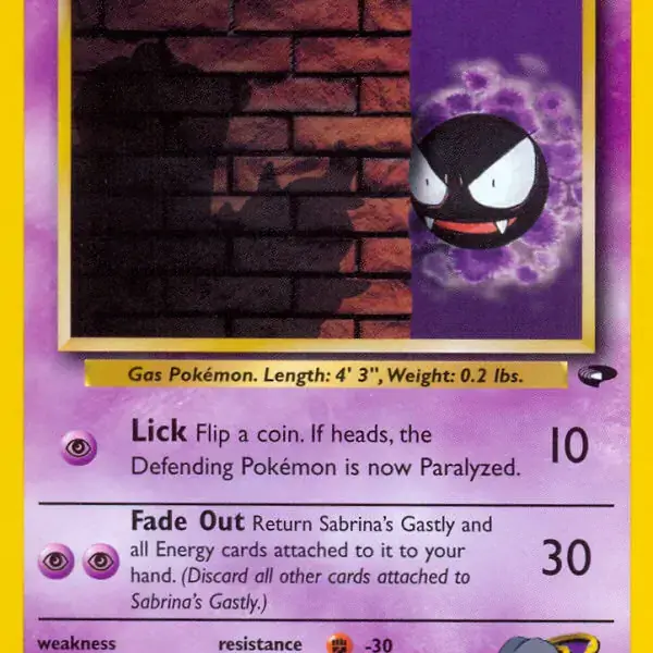 Gym Challenge - 096/132 - Sabrina's Gastly (Lv 9)