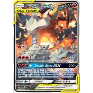 Black Star Promo - SM201 - Reshiram & Charizard (Moderately Played)