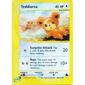 Skyridge - 109/144 - Teddiursa - Reverse Holo (Moderately Played)