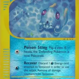 Aquapolis - 113/147 - Tentacool - Reverse Holo (Heavily Played)
